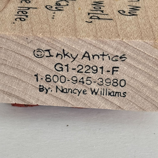 Inky Antics Rubber Stamp I Live In My Own Little World Funny Humor Cardmaking