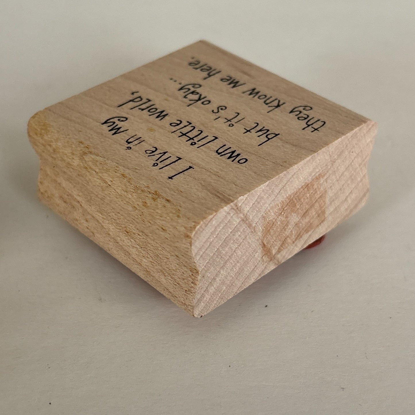 Inky Antics Rubber Stamp I Live In My Own Little World Funny Humor Cardmaking