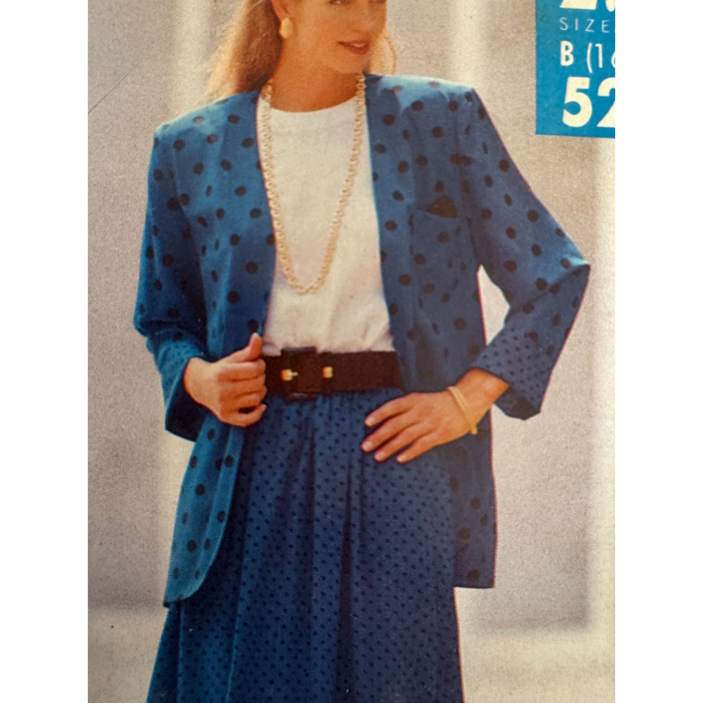 Vintage 90s Power Suit Sewing Pattern Butterick 5247 Oversized Blazer Skirt Set 16-24 Uncut