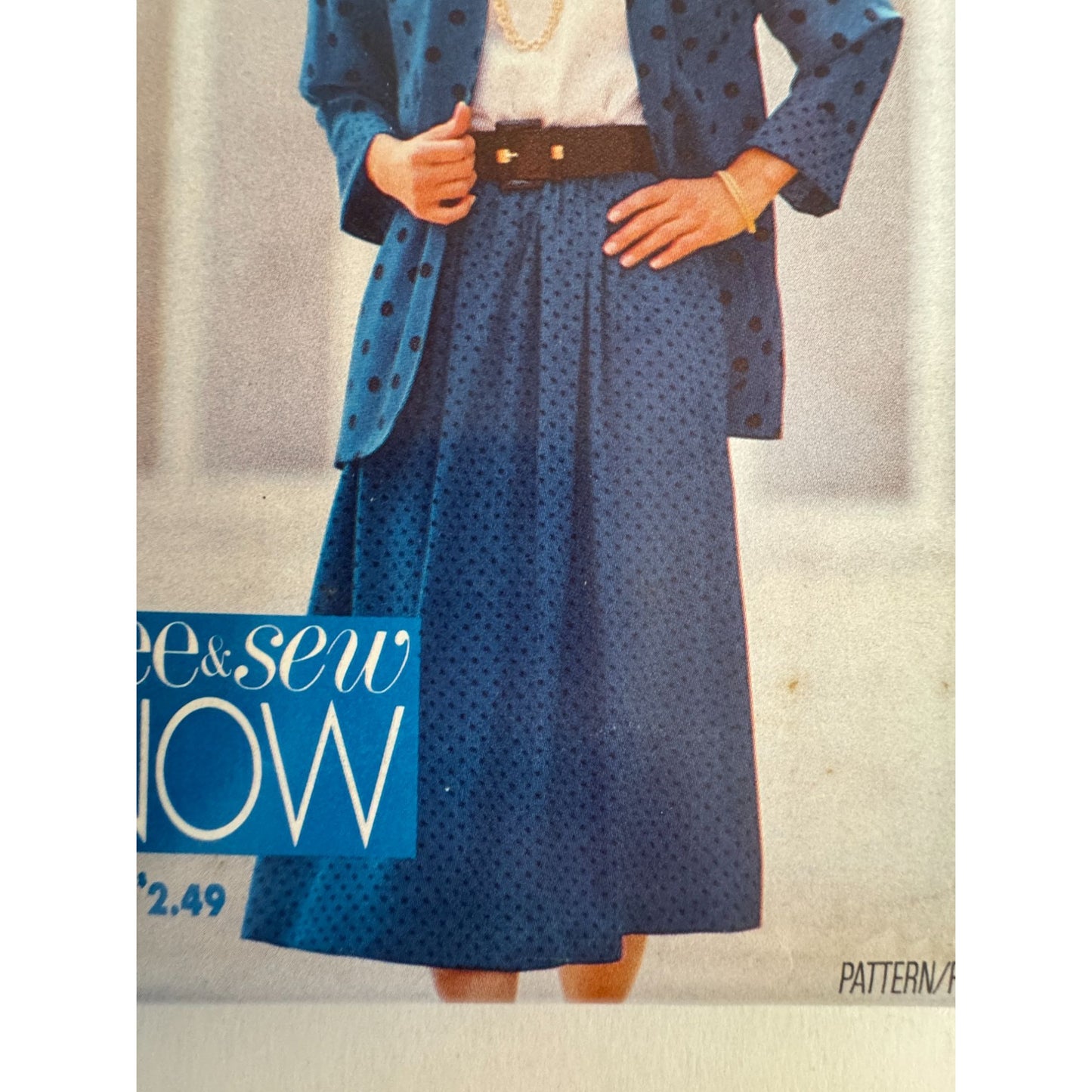 Vintage 90s Power Suit Sewing Pattern Butterick 5247 Oversized Blazer Skirt Set 16-24 Uncut