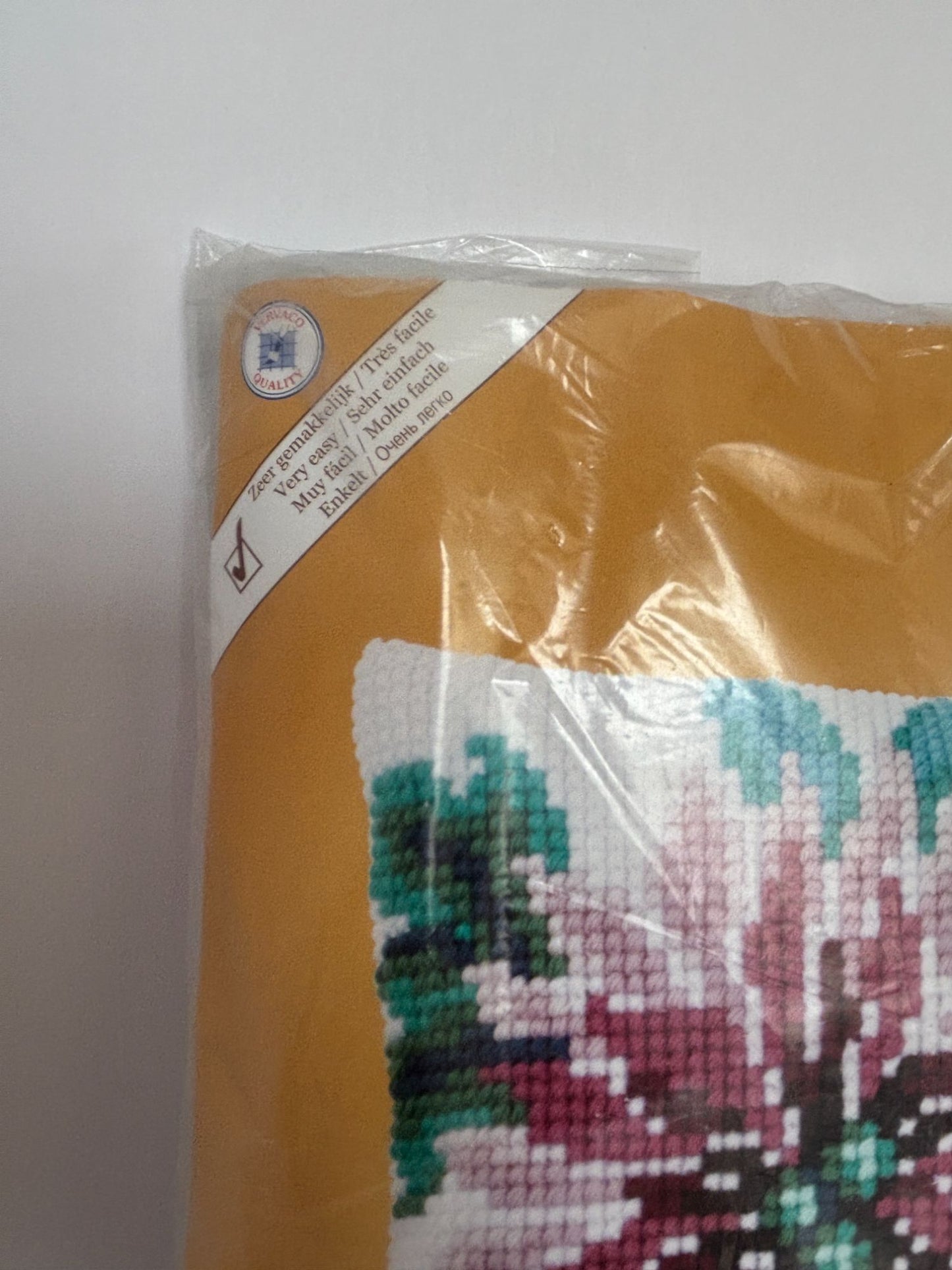 Vervaco Needlepoint Flower Paradise II Pillow Top 16 Inch Hand Painted Canvas