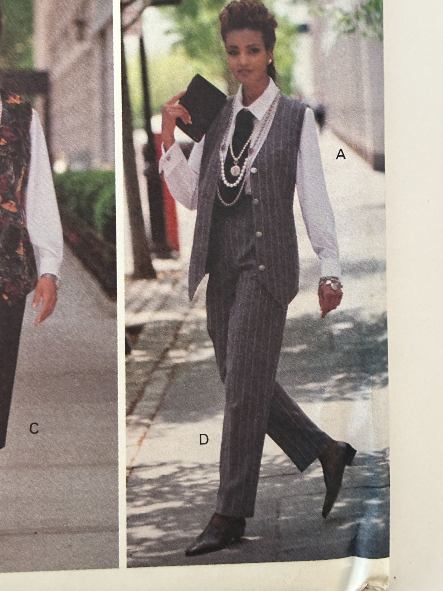 Butterick Sewing Pattern 6410: Misses' Shirt, Ascot, Vest, Skirt with Front Vent and Pants