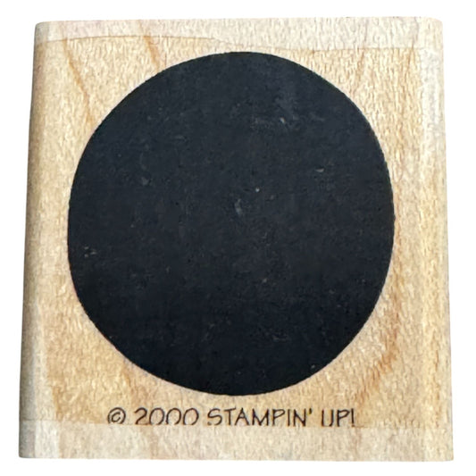 Stampin Up Rubber Stamp Circle Shape Hole Solid Card Making Wood Mounted Craft