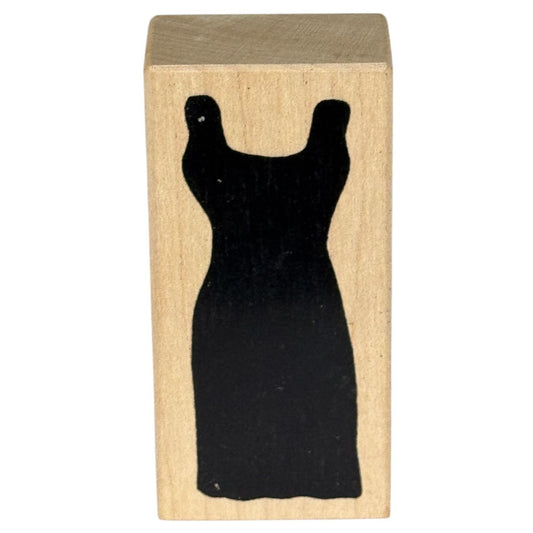American Art Stamp Rubber Stamp Black Dress Silhouette Fashion Card Making Craft