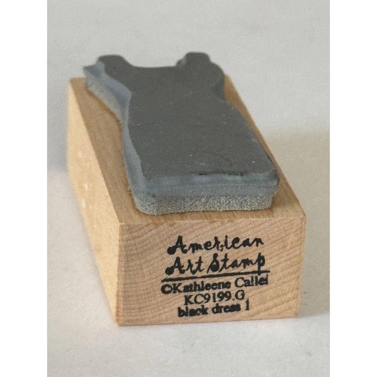 American Art Stamp Rubber Stamp Black Dress Silhouette Fashion Card Making Craft