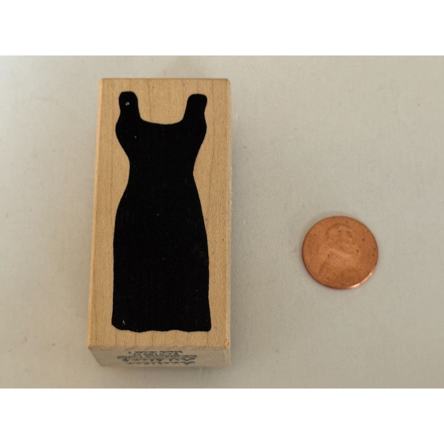 American Art Stamp Rubber Stamp Black Dress Silhouette Fashion Card Making Craft
