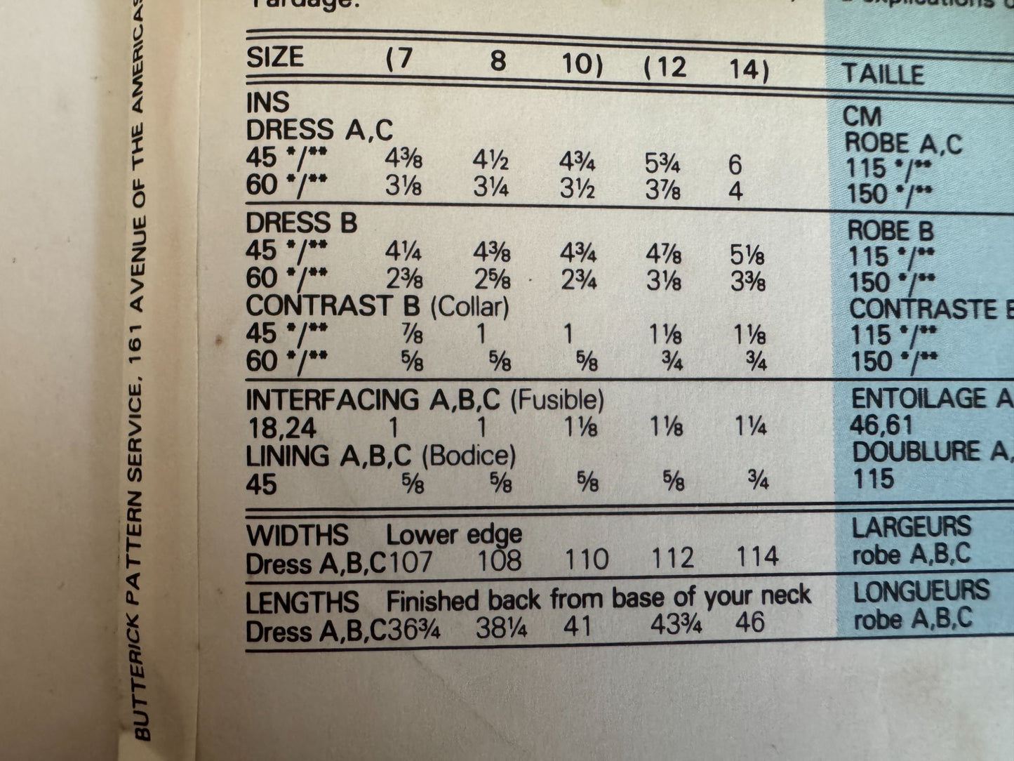 Butterick Sewing Pattern 5340 Girls Dress Spring Easter Party Easy 12 14 90s UC