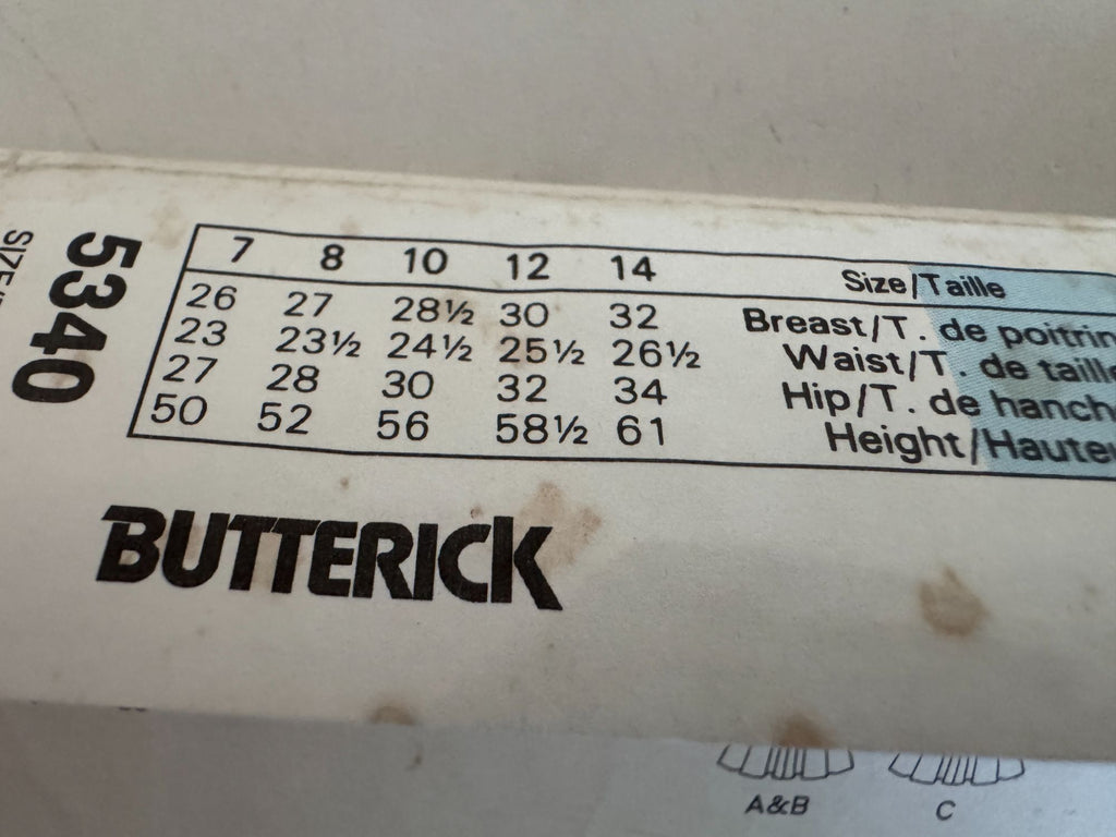 Butterick Sewing Pattern 5340 Girls Dress Spring Easter Party Easy 12 14 90s UC