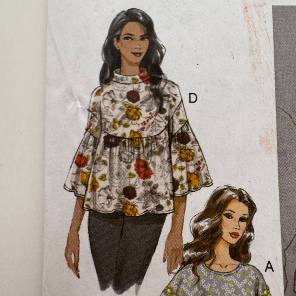 Butterick Sewing Pattern B6593 Misses Loose-Fitting Pullover Tops Shirt 6-14 UC