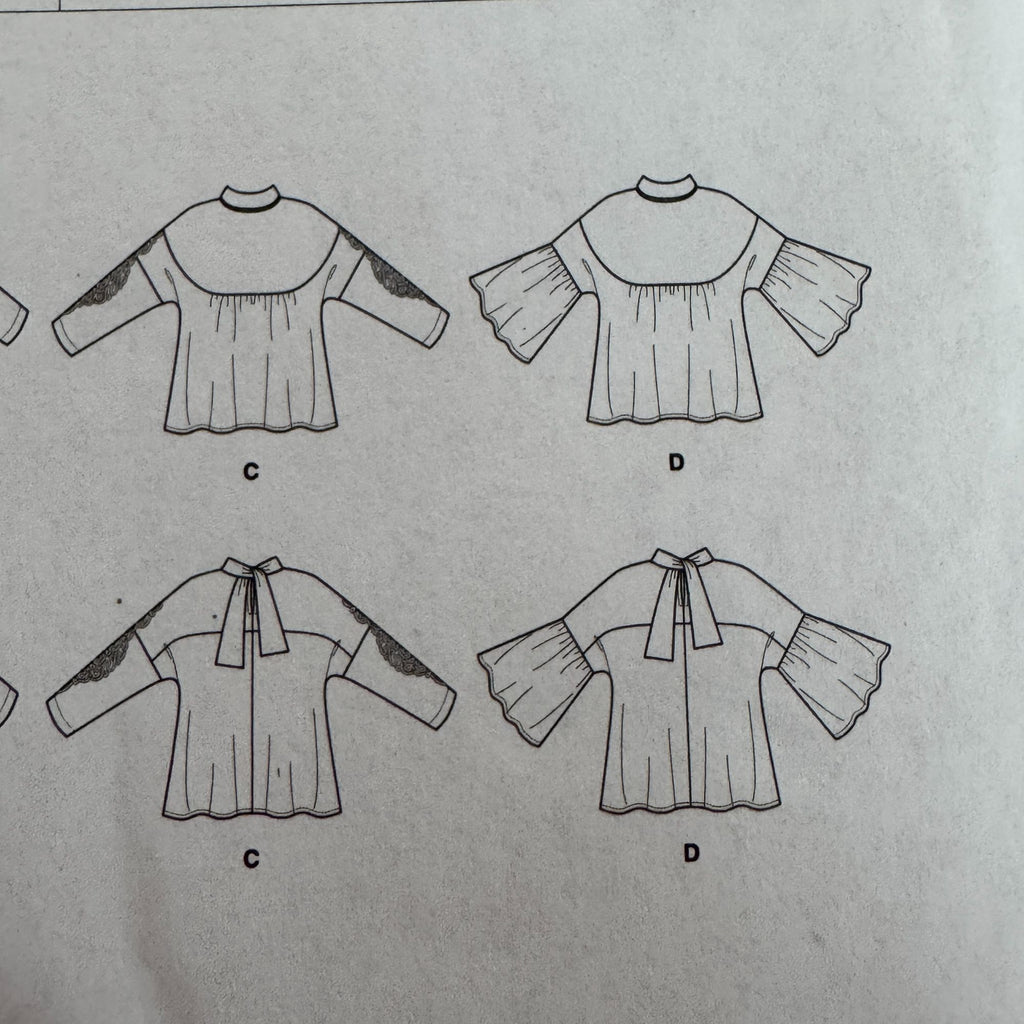 Butterick Sewing Pattern B6593 Misses Loose-Fitting Pullover Tops Shirt 6-14 UC