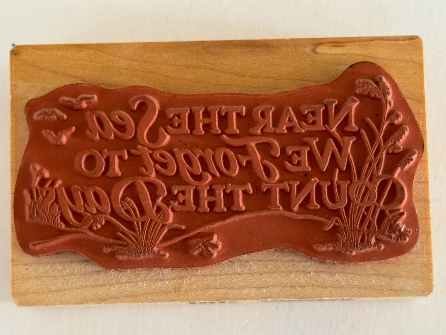 PSX Rubber Stamp Near The Sea We Forget To Count The Days Beach Relaxation G-1481
