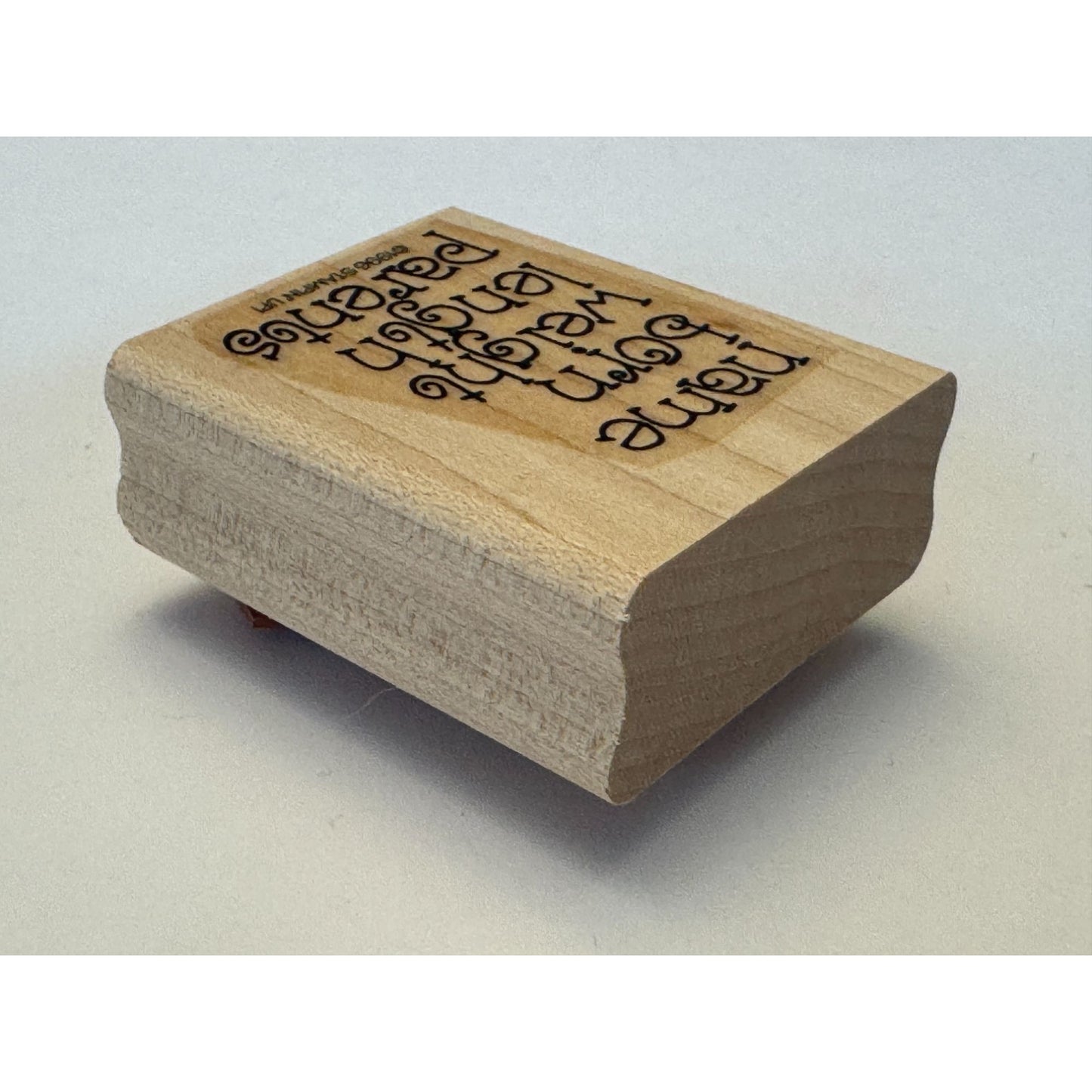 Stampin Up Rubber Stamp Baby Birth Record Scrapbooking Cardmaking Wood Mounted