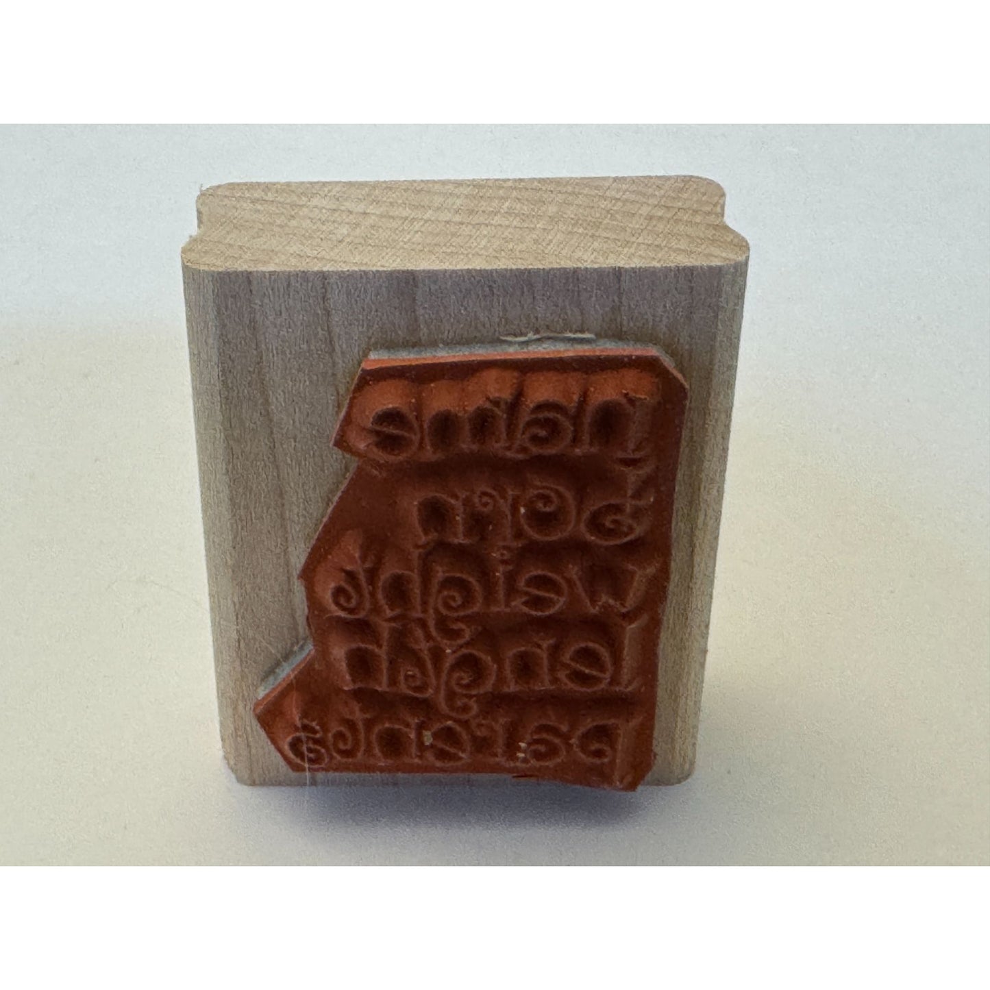 Stampin Up Rubber Stamp Baby Birth Record Scrapbooking Cardmaking Wood Mounted