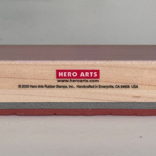 Hero Arts Rubber Stamp Little Greeting Shadow Rectangle Wood Mounted Paper Crafting Cardmaking C1973