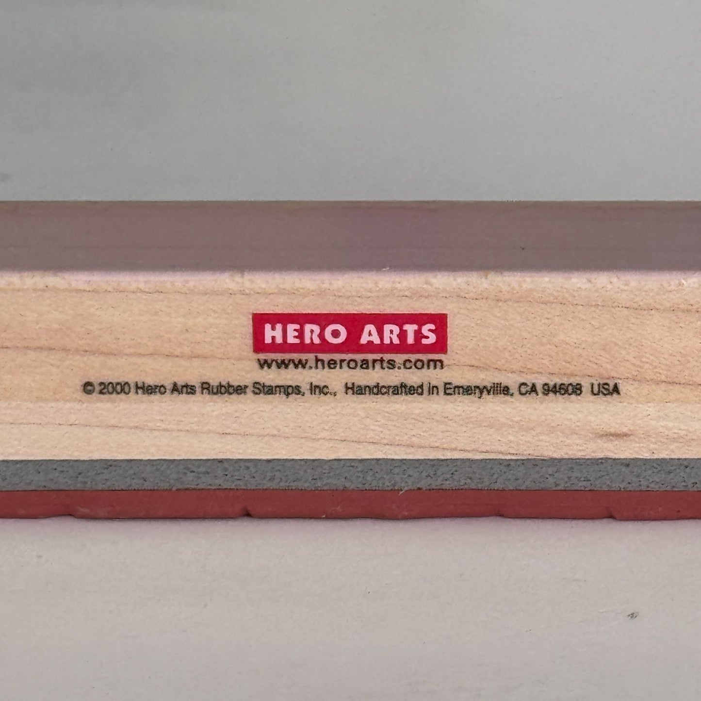 Hero Arts Rubber Stamp Little Greeting Shadow Rectangle Wood Mounted Paper Crafting Cardmaking C1973