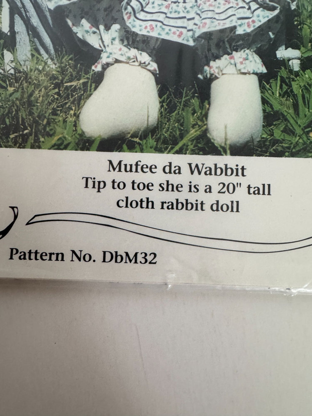 Madonna Doll Making Pattern Cloth Rabbit Mufee de Wabbit 20 Inch Sewing Vintage
