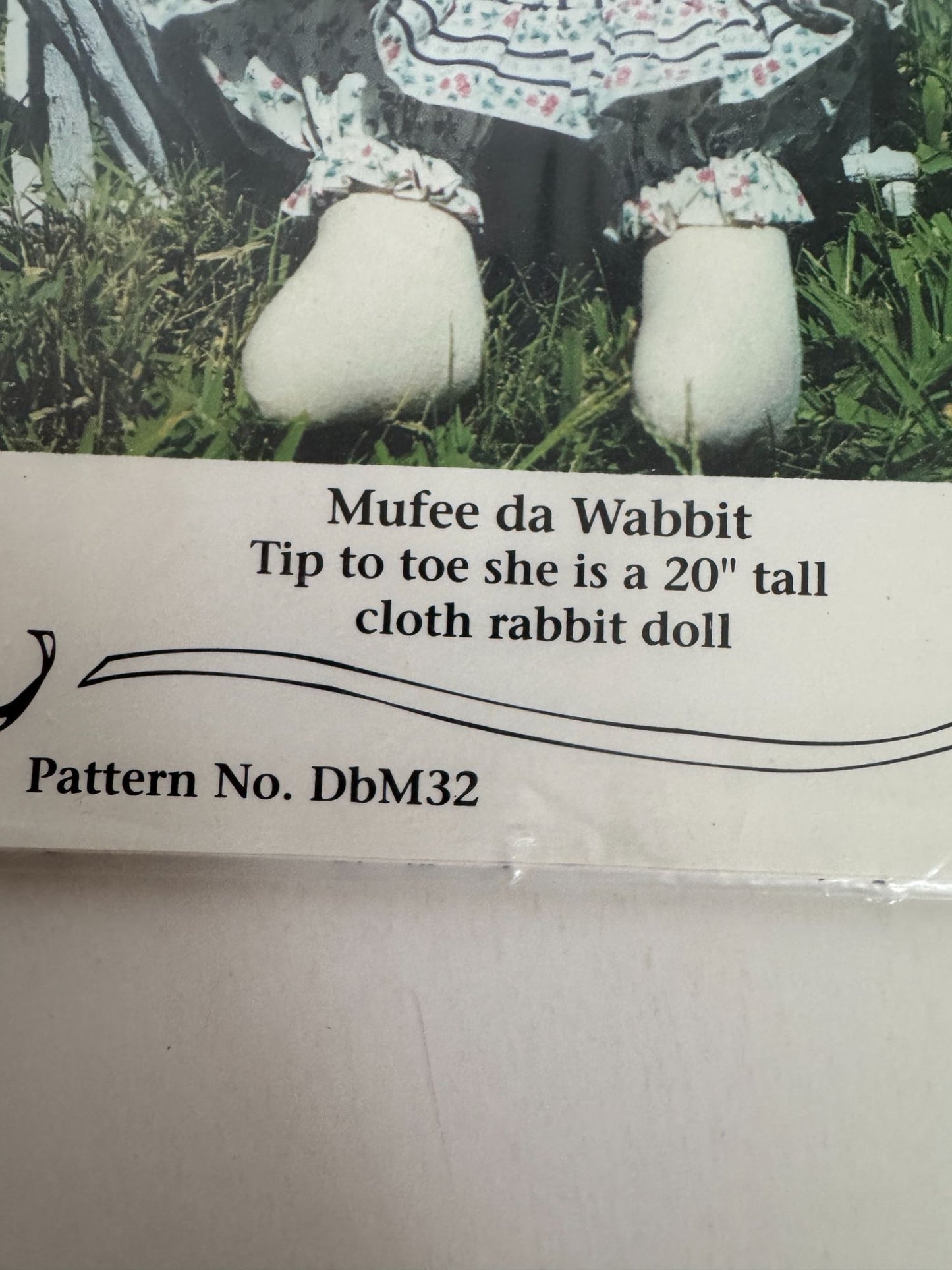 Madonna Doll Making Pattern Cloth Rabbit Mufee de Wabbit 20 Inch Sewing Vintage