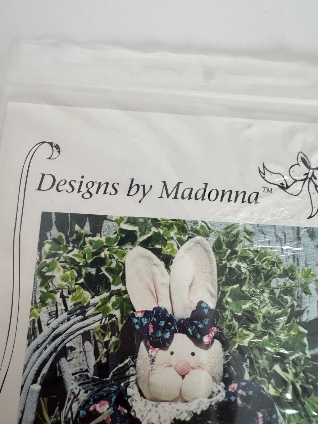 Madonna Doll Making Pattern Cloth Rabbit Mufee de Wabbit 20 Inch Sewing Vintage