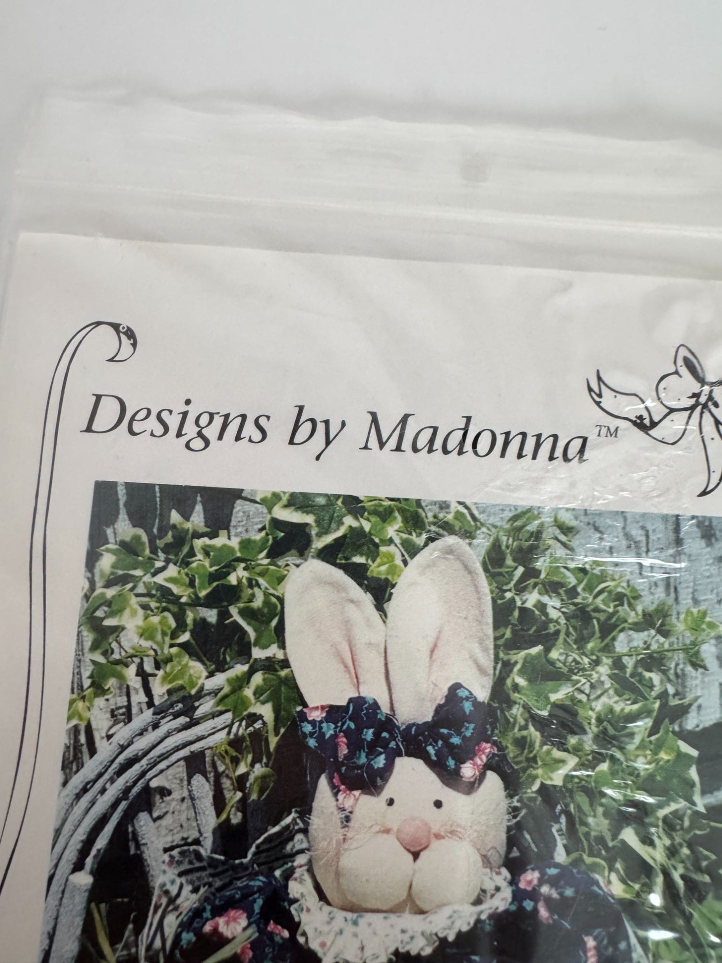 Madonna Doll Making Pattern Cloth Rabbit Mufee de Wabbit 20 Inch Sewing Vintage