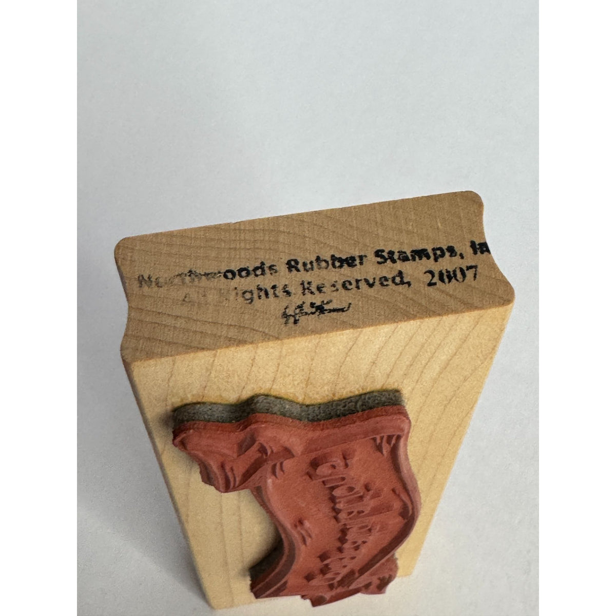 Northwoods Rubber Stamp Congratulations Banner Card Making Words Sentiment Wood