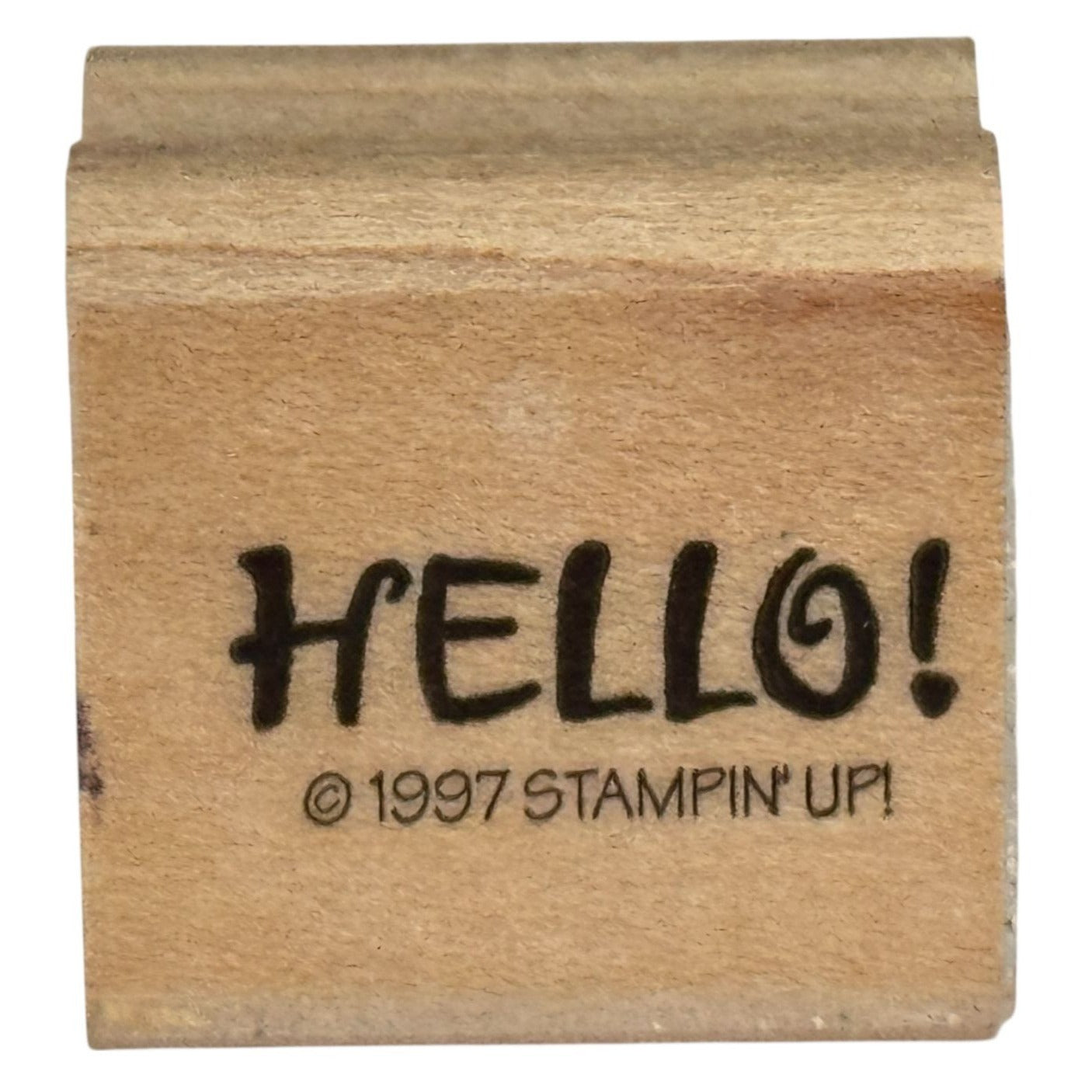 Stampin Up Rubber Stamp Hello Friendship Greeting Card Making Word Sentiment