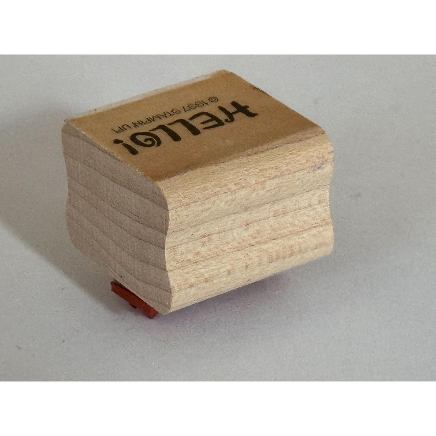 Stampin Up Rubber Stamp Hello Friendship Greeting Card Making Word Sentiment
