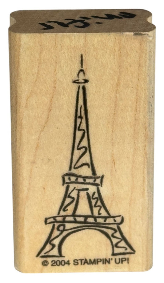 Stampin Up Rubber Stamp Eiffel Tower Paris France Landmark Travel Card Making