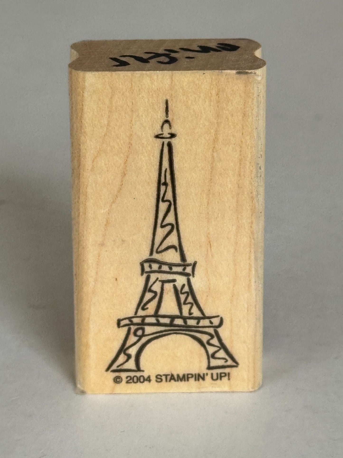 Stampin Up Rubber Stamp Eiffel Tower Paris France Landmark Travel Card Making