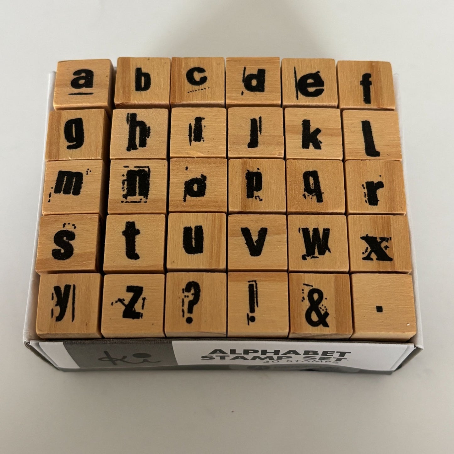 Hampton Art Rubber Stamps Alphabet Stamp Set 30 Small Lowercase Letters Mini Tiny Cardmaking