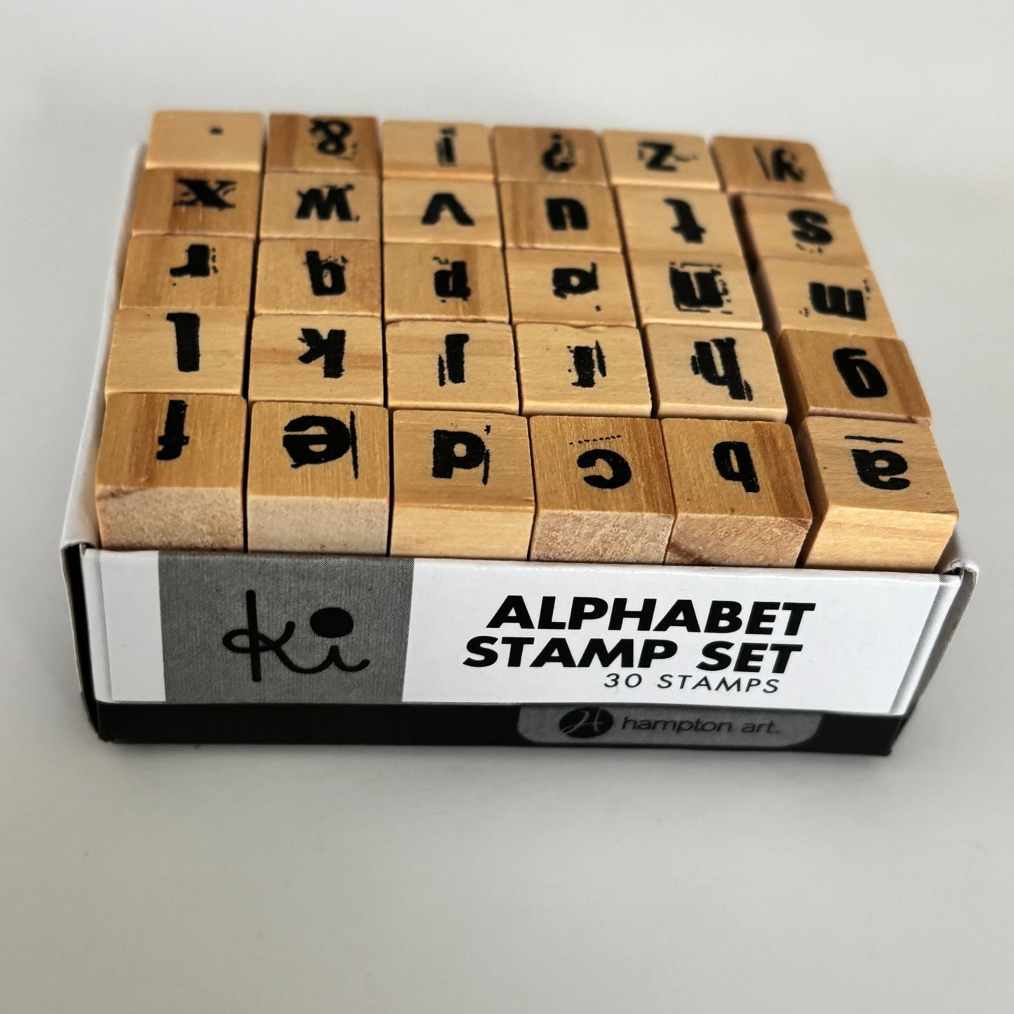 Hampton Art Rubber Stamps Alphabet Stamp Set 30 Small Lowercase Letters Mini Tiny Cardmaking