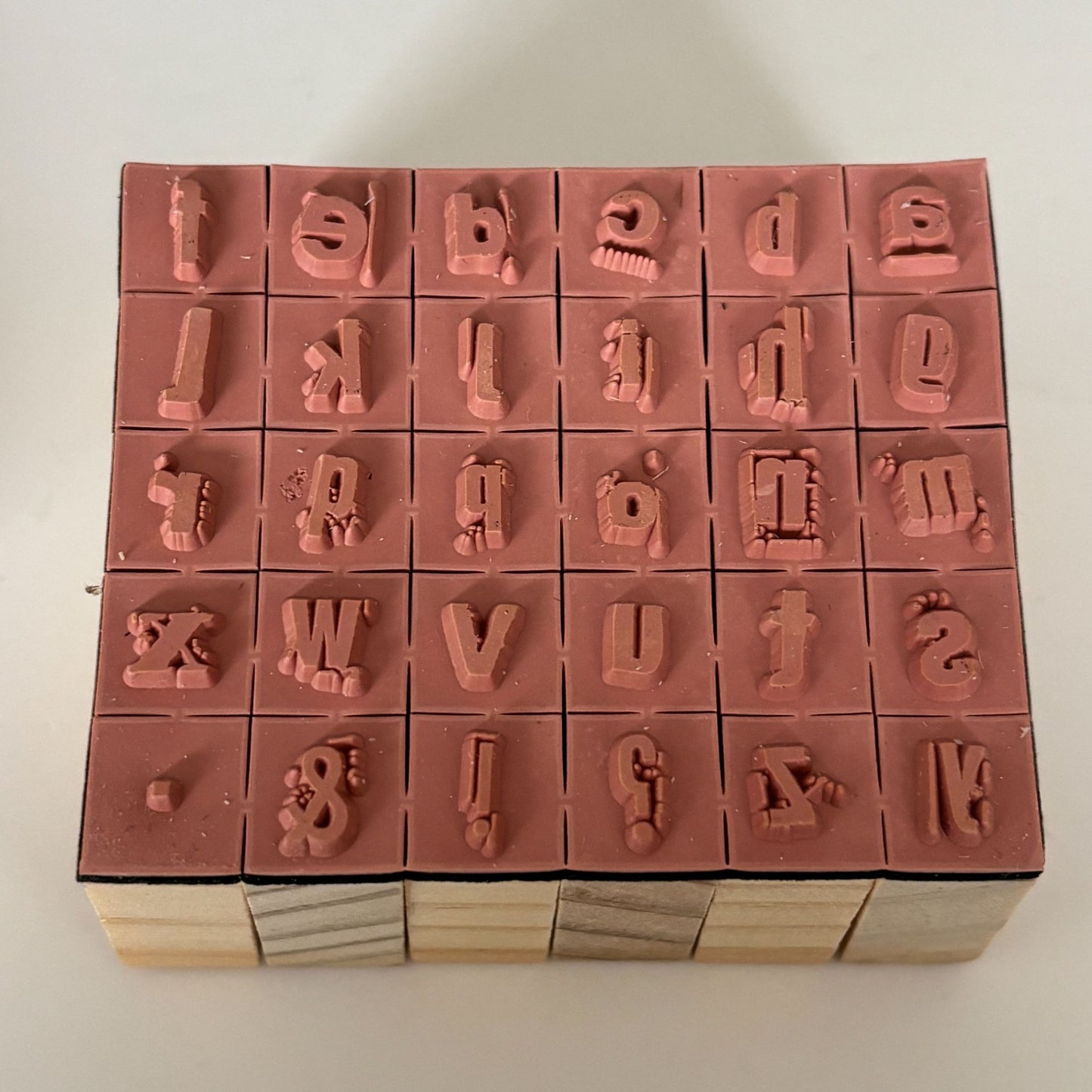 Hampton Art Rubber Stamps Alphabet Stamp Set 30 Small Lowercase Letters Mini Tiny Cardmaking