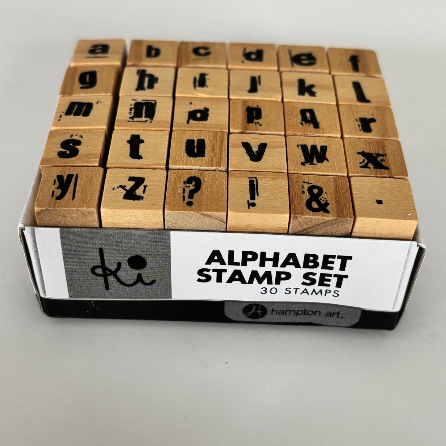 Hampton Art Rubber Stamps Alphabet Stamp Set 30 Small Lowercase Letters Mini Tiny Cardmaking