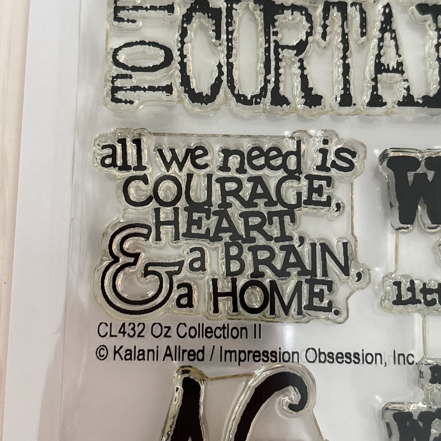 Impression Obsession Clear Rubber Stamp Set Wizard Of Oz Collection Wicked Witch Sayings Quotes