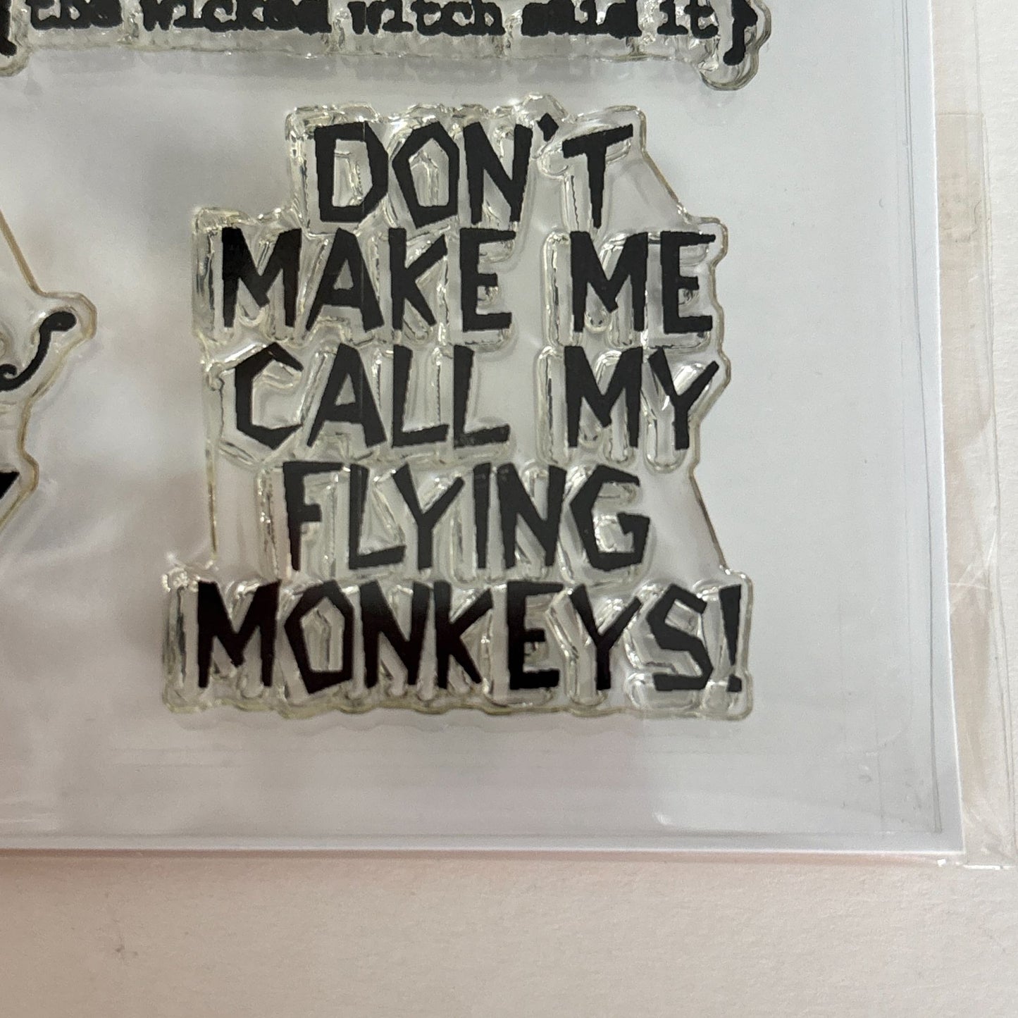 Impression Obsession Clear Rubber Stamp Set Wizard Of Oz Collection Wicked Witch Sayings Quotes