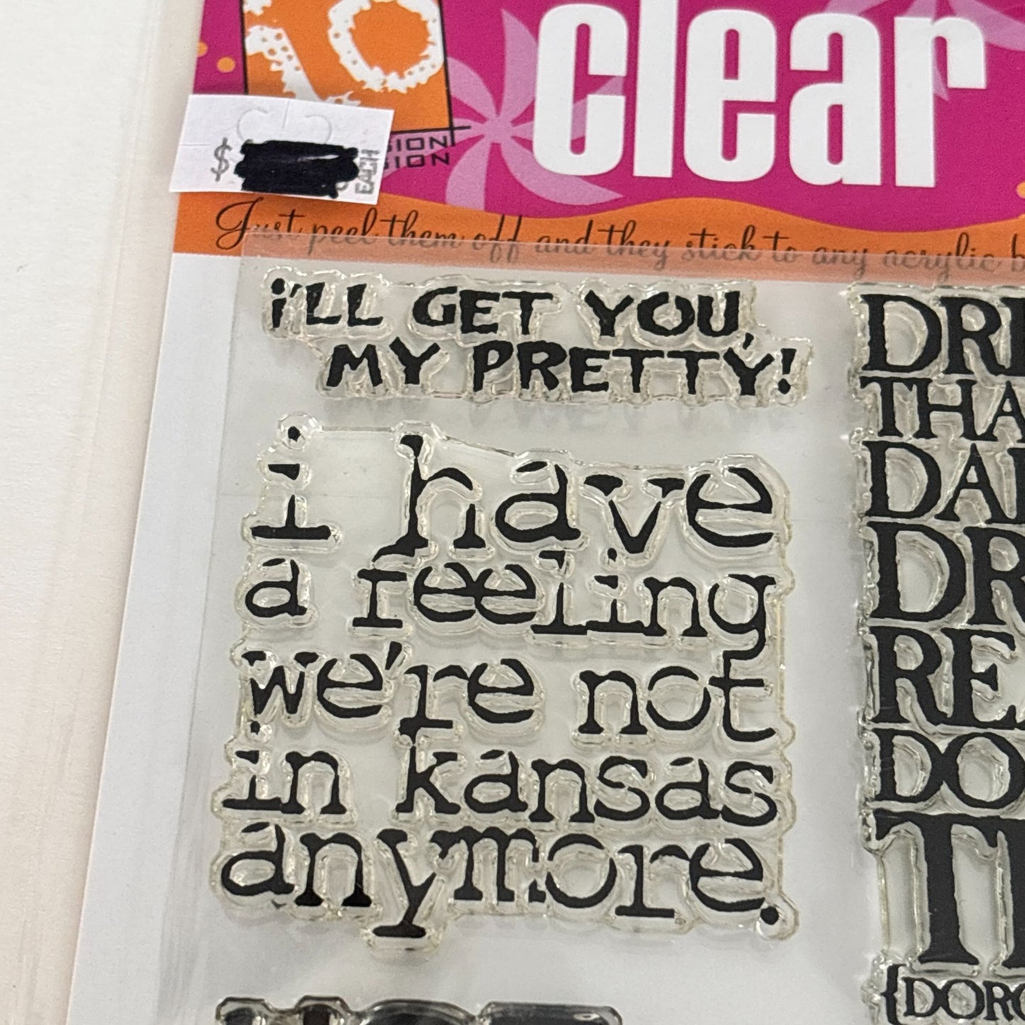 Impression Obsession Clear Rubber Stamp Set Wizard Of Oz Collection Wicked Witch Sayings Quotes