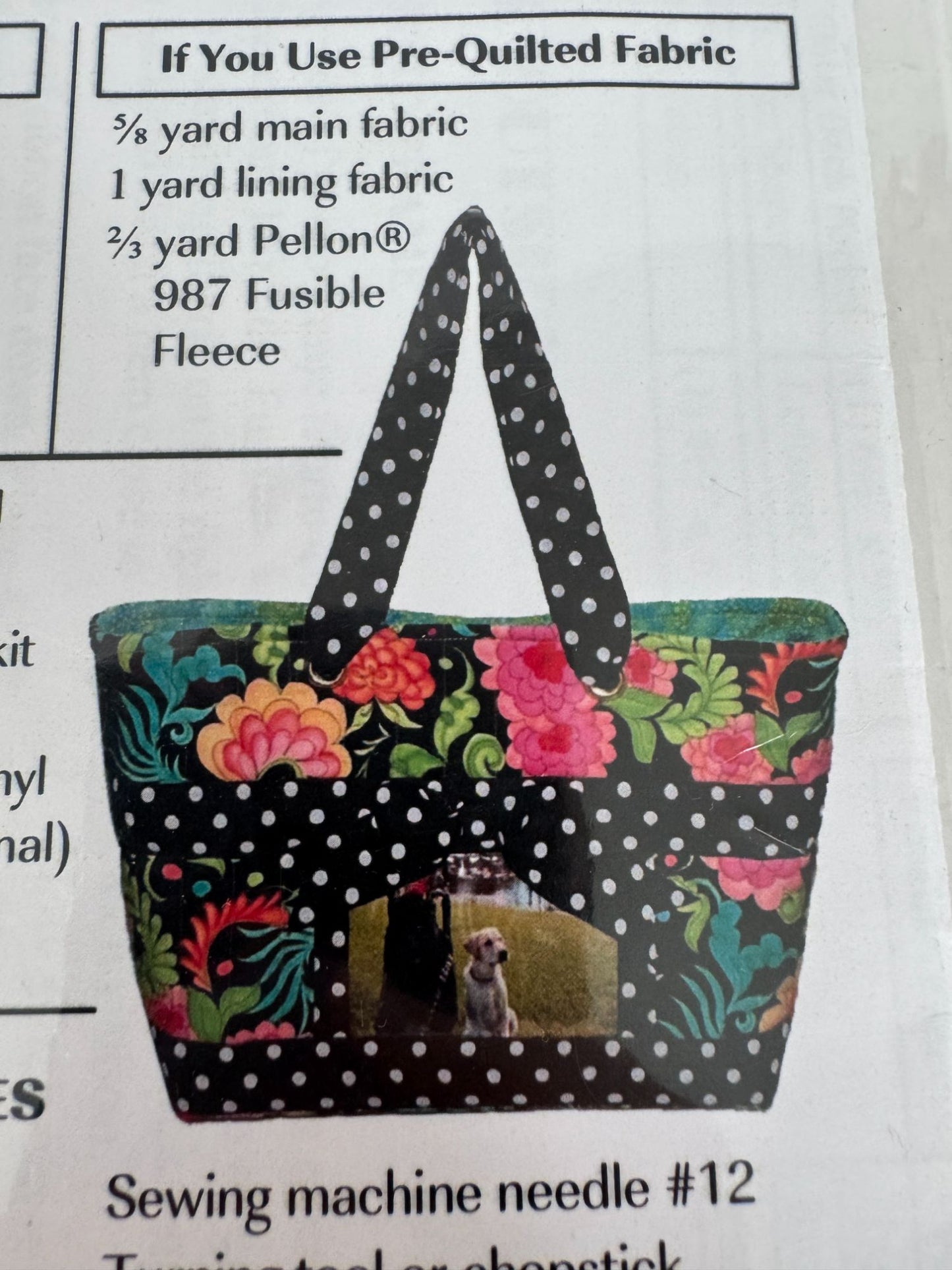 Eazy Peazy Quilts Pattern The Bodacious Brag Bag Quilted Tote Handbag Pet Panel