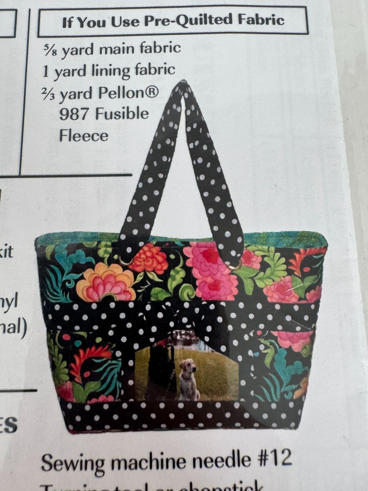 Eazy Peazy Quilts Pattern The Bodacious Brag Bag Quilted Tote Handbag Pet Panel