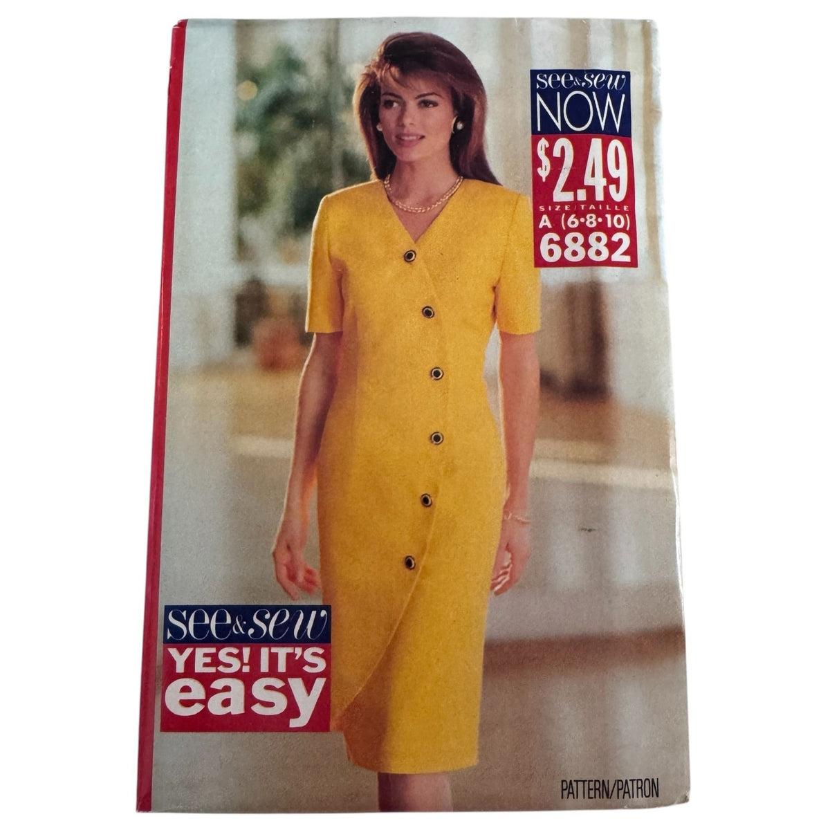 Butterick Sewing Pattern 6882 Work Dress 90s Minimalist Fashion Easy 6-10 Uncut Vintage Career
