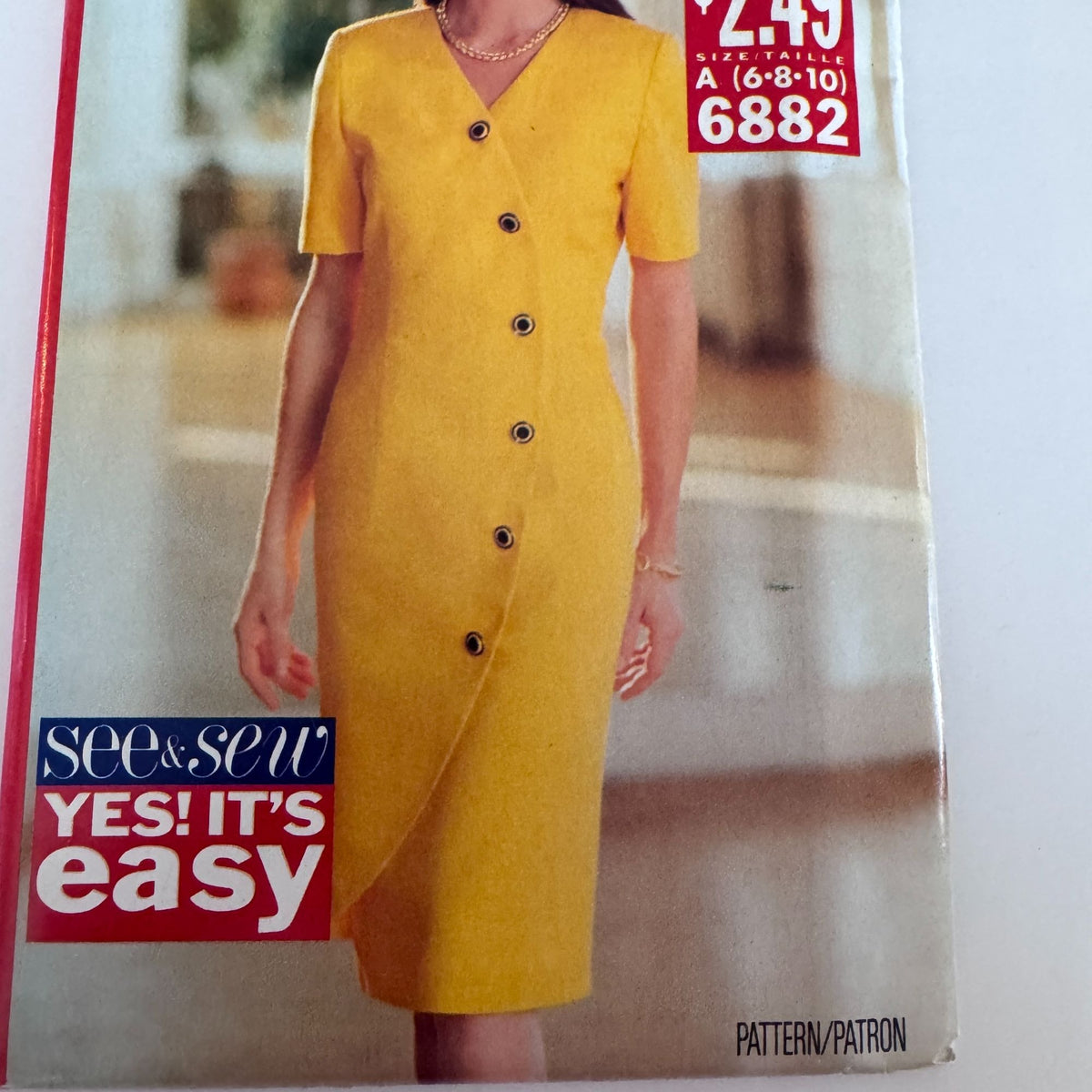 Butterick Sewing Pattern 6882 Work Dress 90s Minimalist Fashion Easy 6-10 Uncut Vintage Career