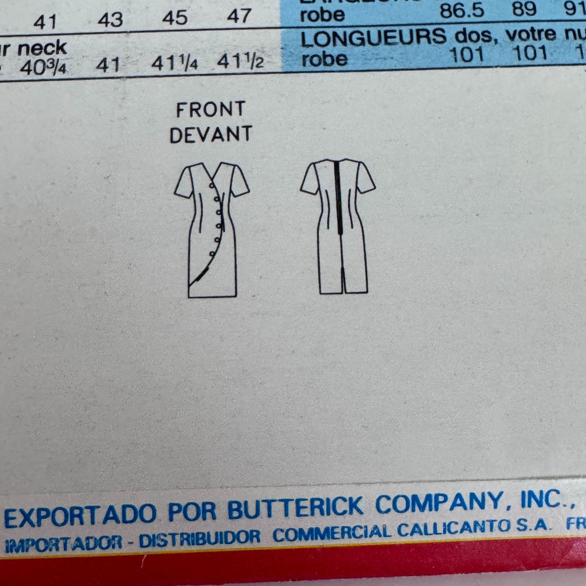 Butterick Sewing Pattern 6882 Work Dress 90s Minimalist Fashion Easy 6-10 Uncut Vintage Career