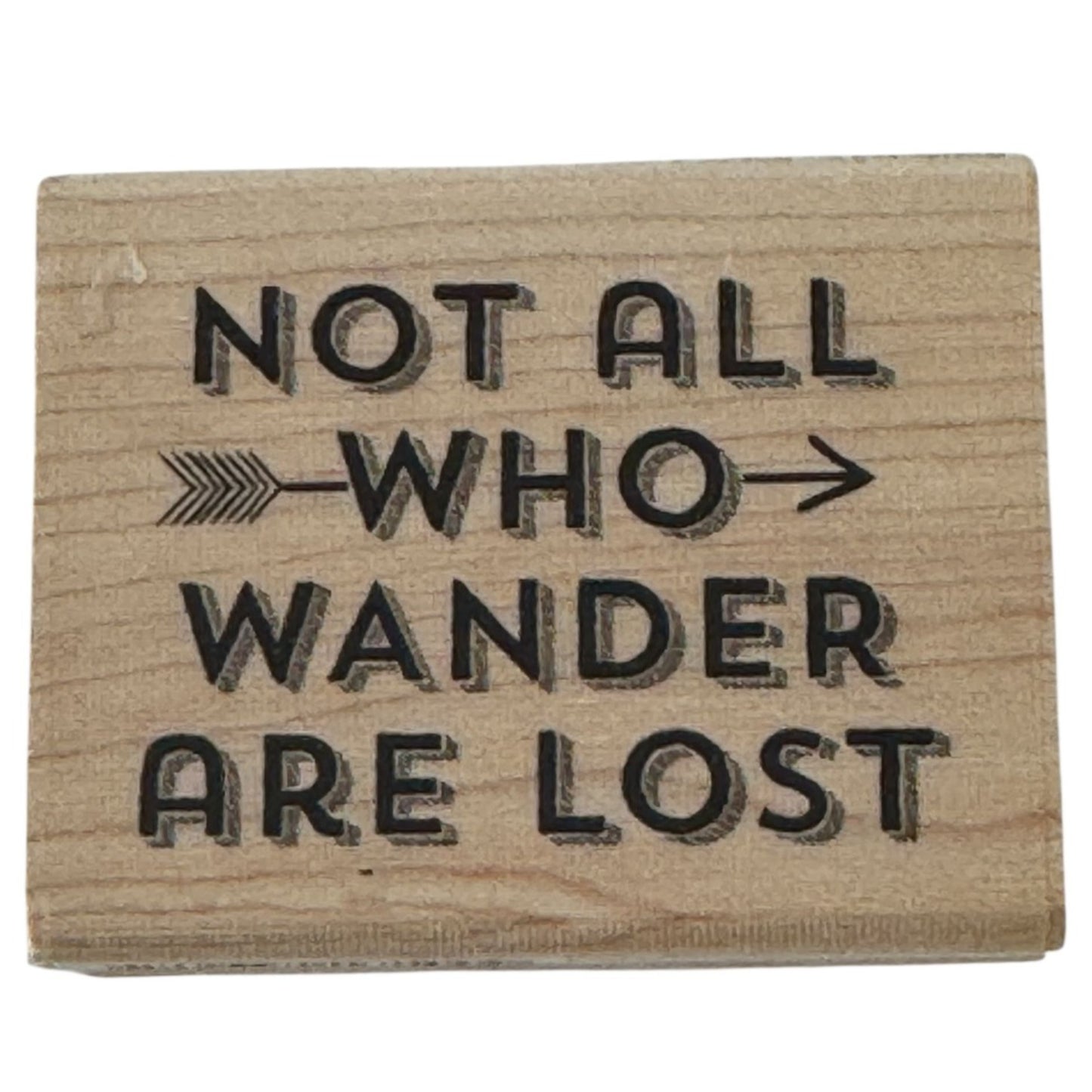 Hampton Art Rubber Stamp Not All Who Wander Are Lost Card Making Words Travel