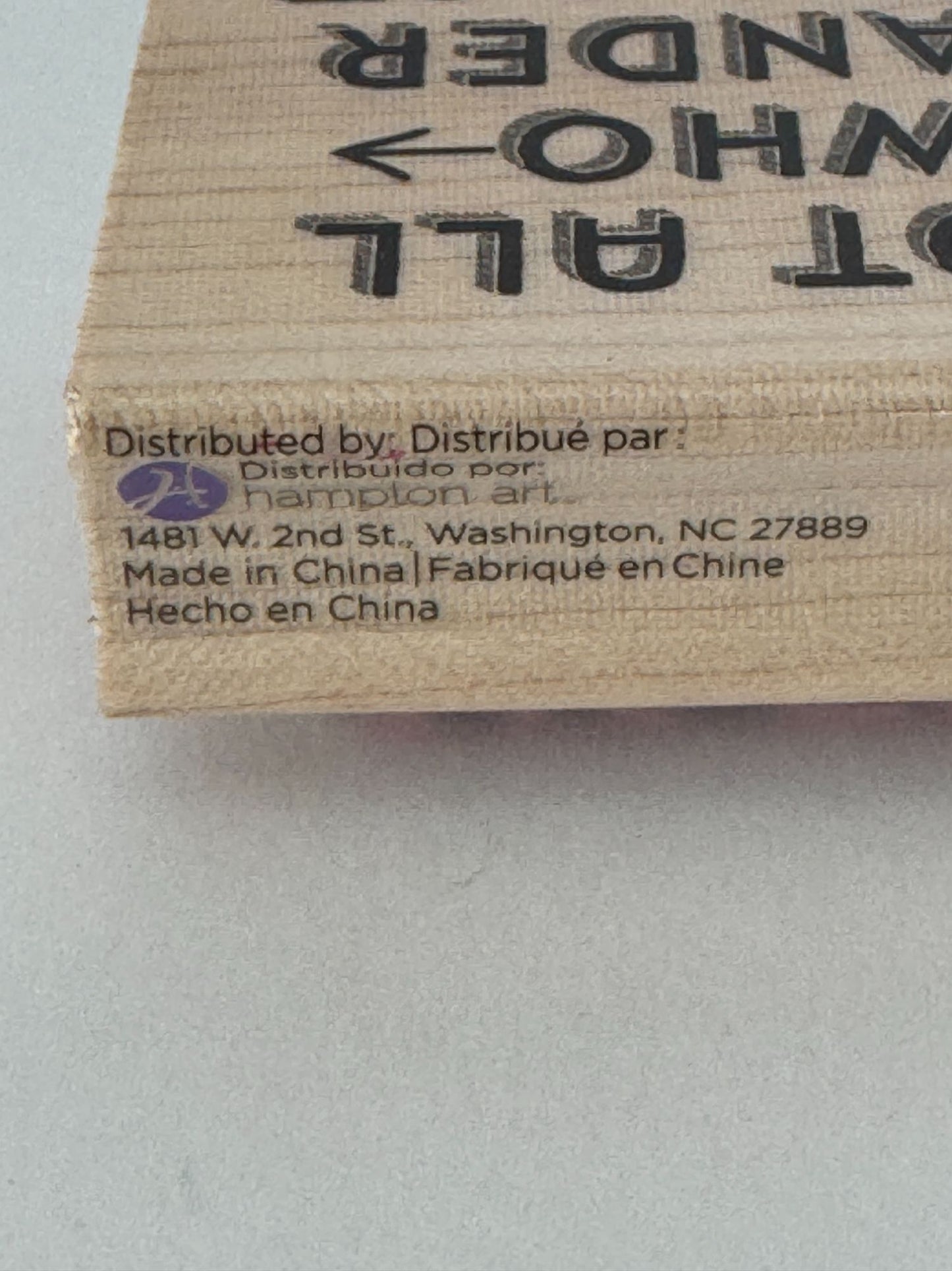 Hampton Art Rubber Stamp Not All Who Wander Are Lost Card Making Words Travel