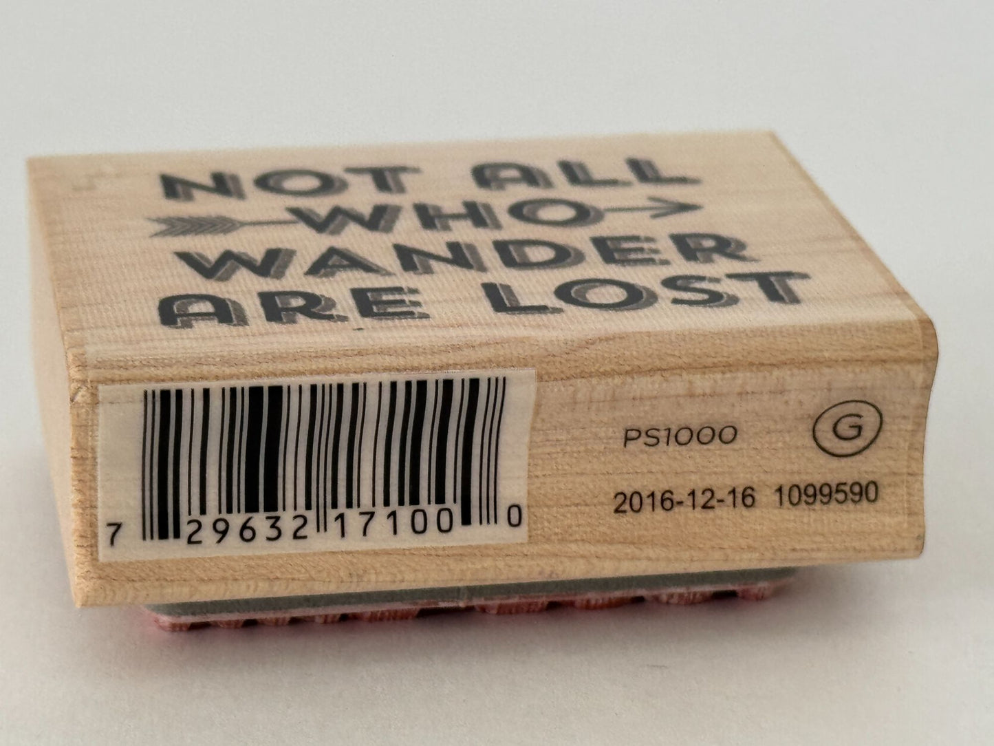 Hampton Art Rubber Stamp Not All Who Wander Are Lost Card Making Words Travel