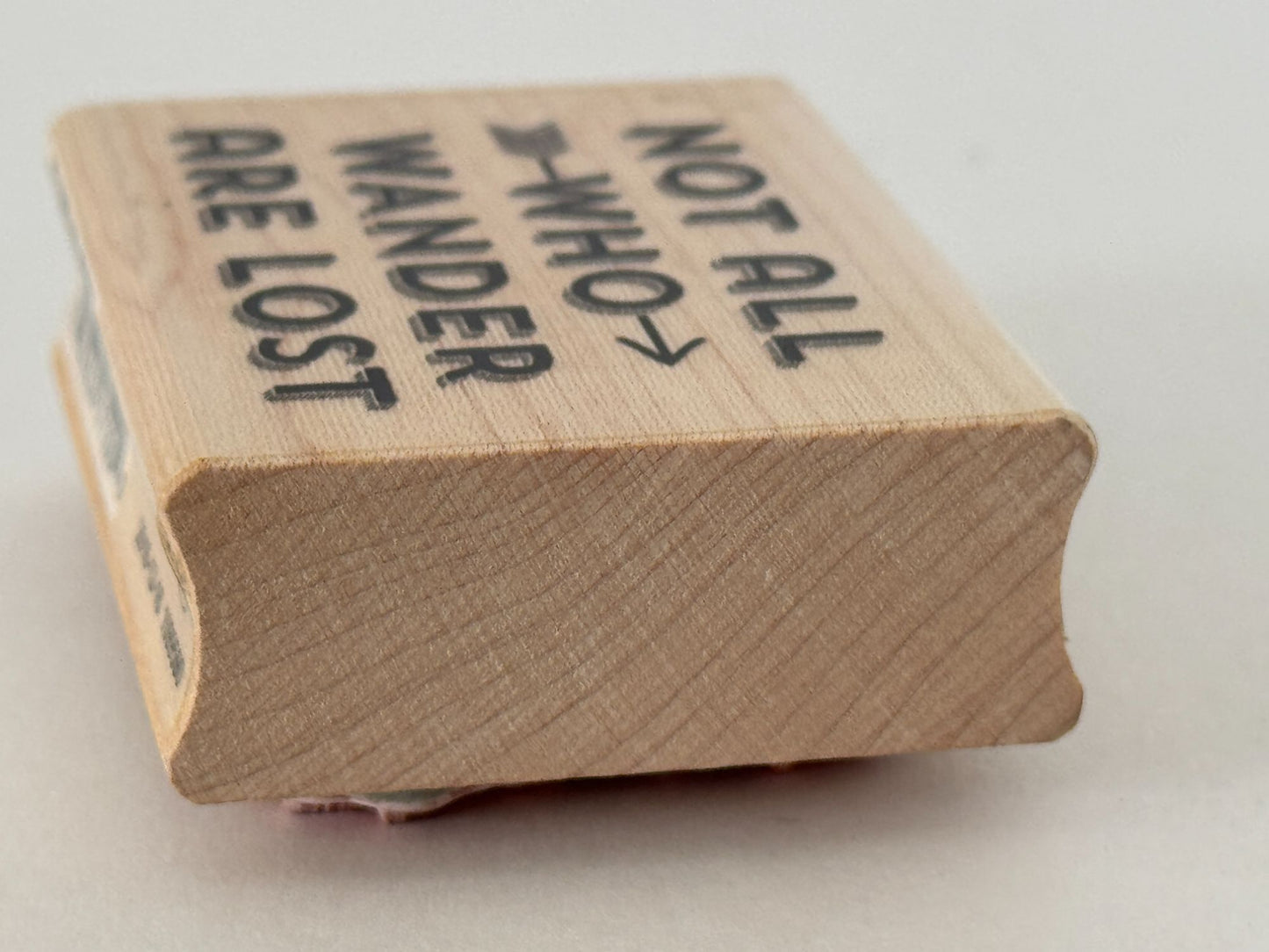 Hampton Art Rubber Stamp Not All Who Wander Are Lost Card Making Words Travel