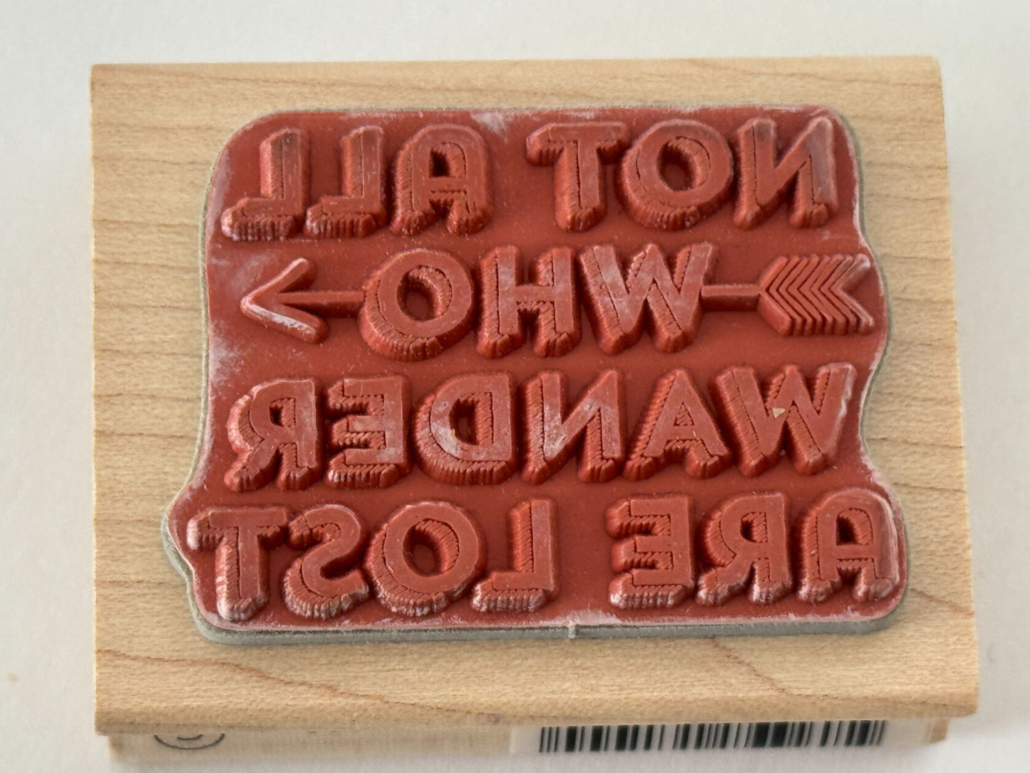 Hampton Art Rubber Stamp Not All Who Wander Are Lost Card Making Words Travel