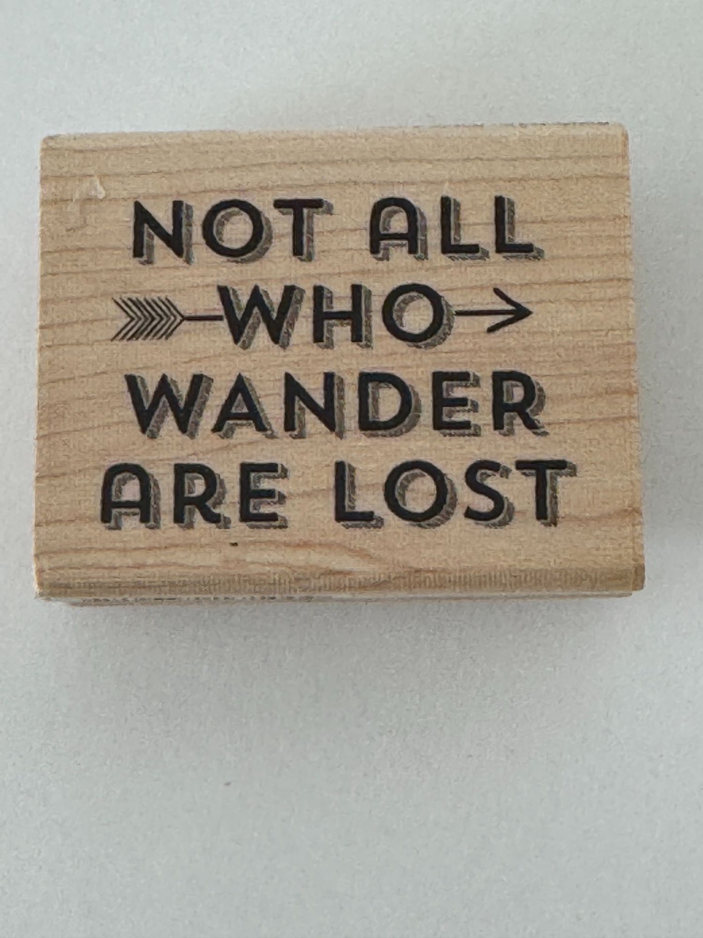 Hampton Art Rubber Stamp Not All Who Wander Are Lost Card Making Words Travel