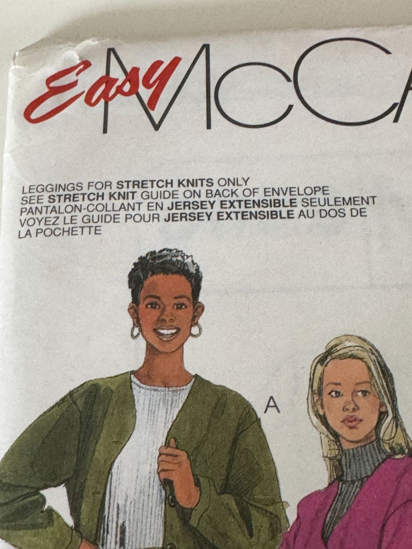 McCalls Sewing Pattern 9039 Cardigan Top Pants Leggings Misses 6 8 10 Casual UC