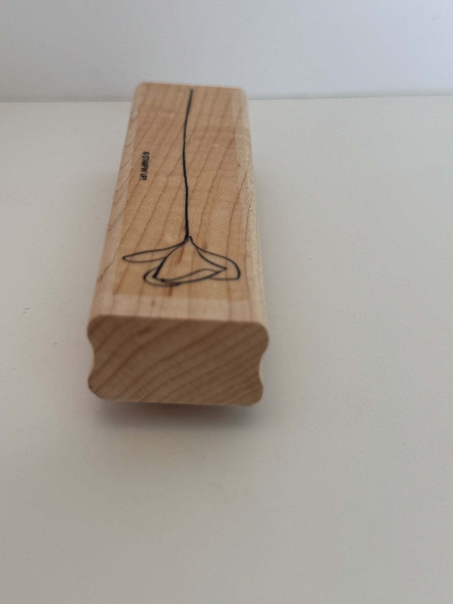 Stampin Up Rubber Stamp Floral Line Art Design Long Stemmed Flower Spring Garden