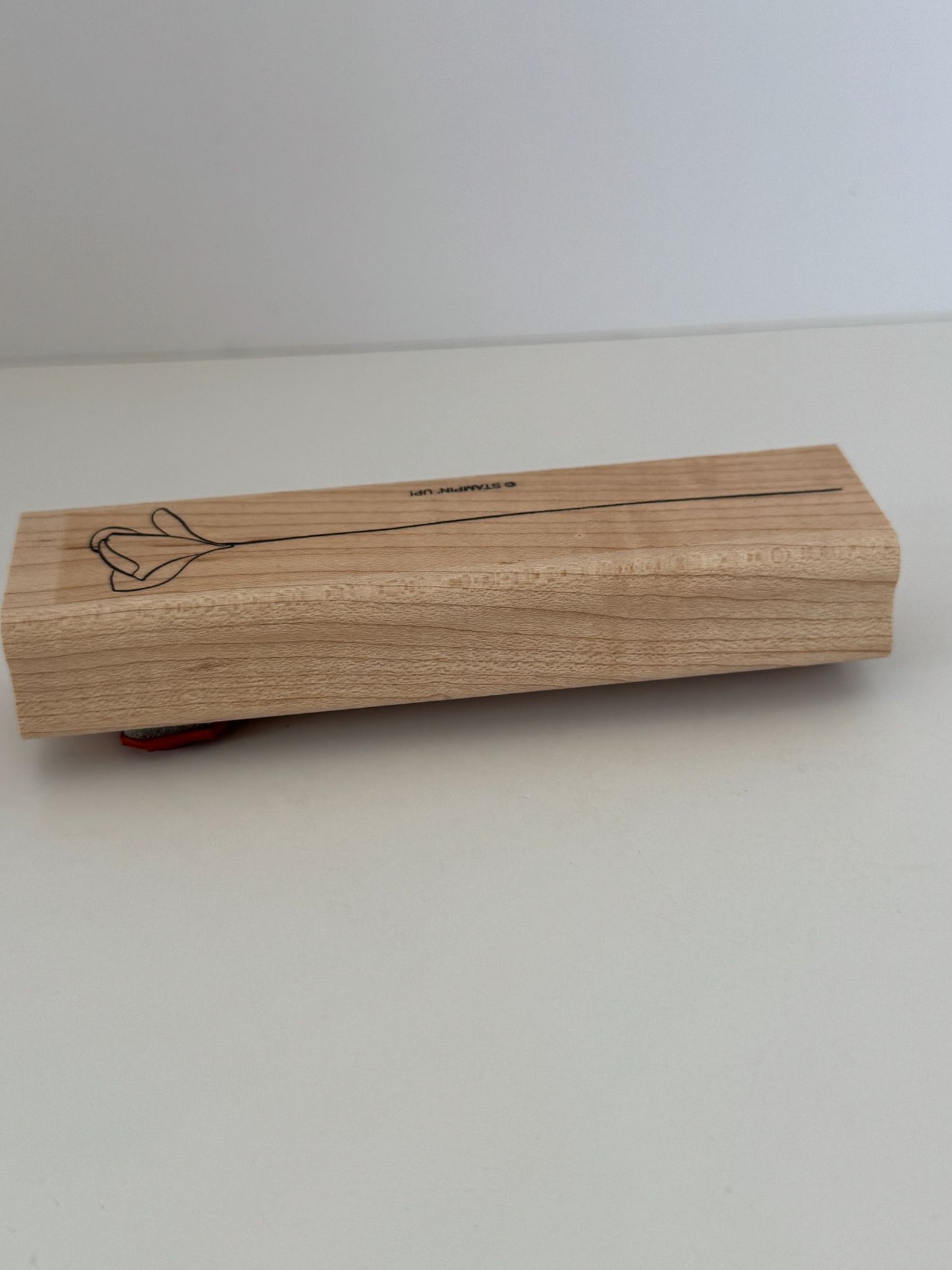 Stampin Up Rubber Stamp Floral Line Art Design Long Stemmed Flower Spring Garden