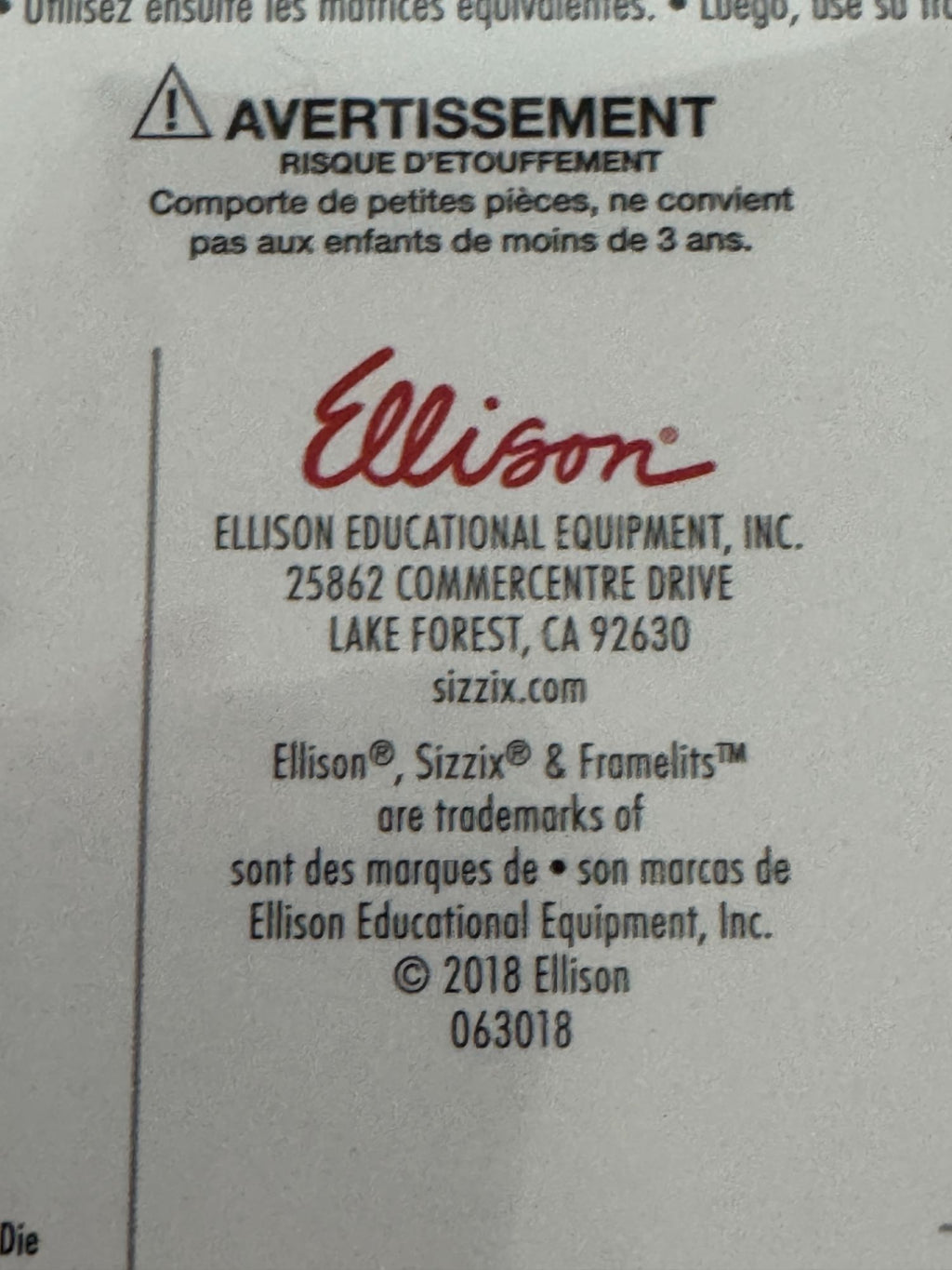 Sizzix Framelits 6 Dies 4 Clear Stamps Layered Labels Frames Birthday Cardmaking